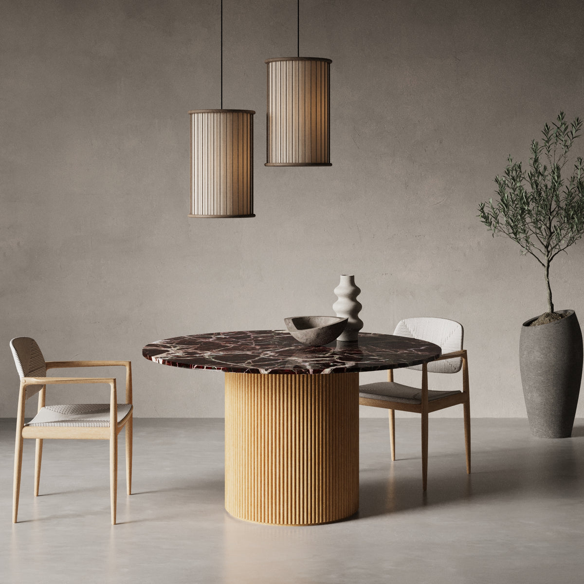 Natursteintisch in Levanto Rosso – originales MAGNA Produktfoto