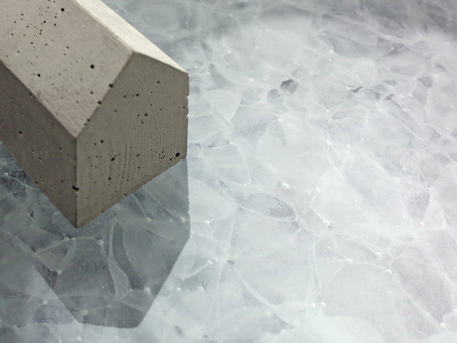 Glaskeramik Platte in Ice Nugget
