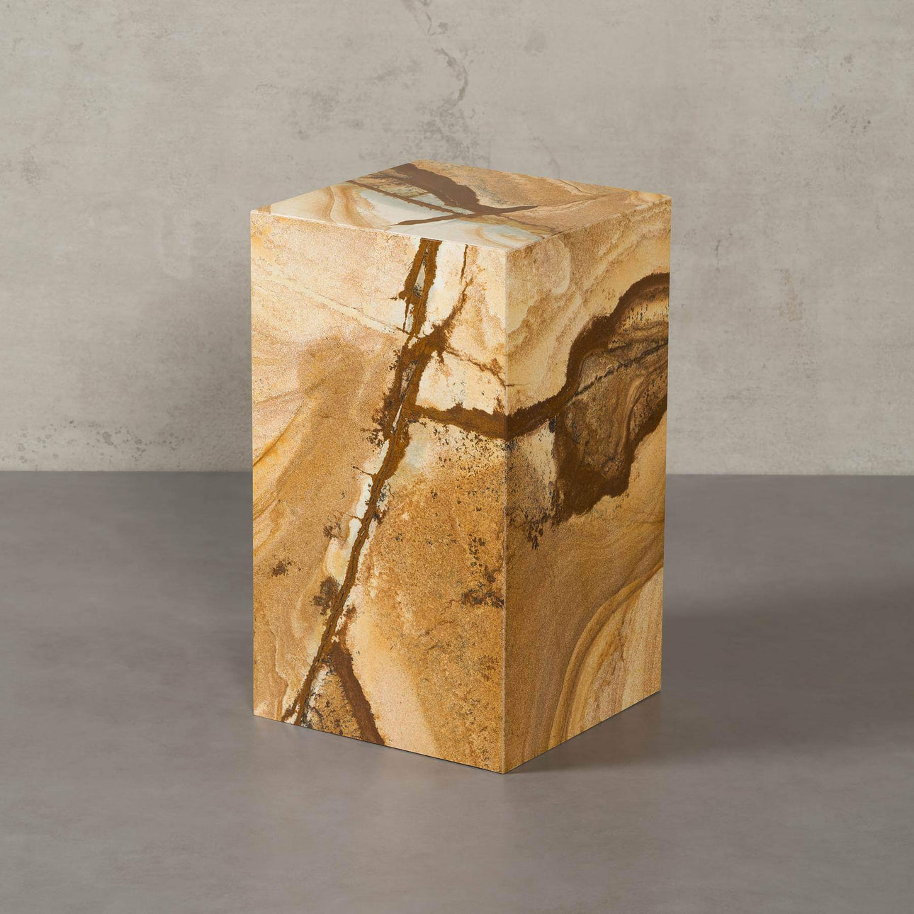 Cube Palomino marble side table