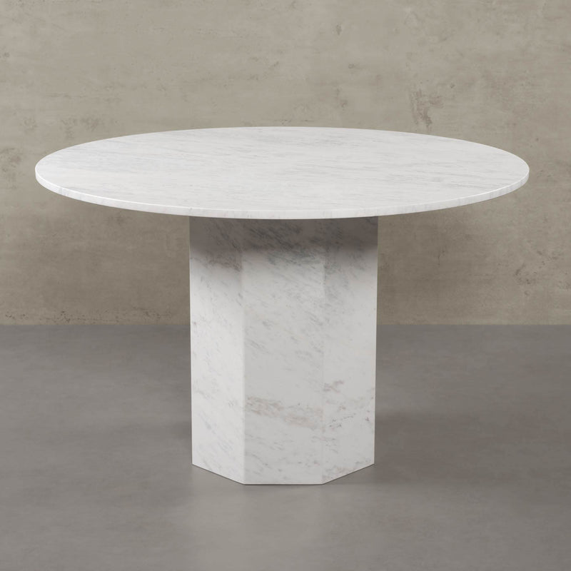 Octagon marble dining table